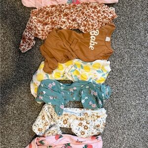 Carter's Kids Pajamas Set - Brown, Yellow, Green, Pink